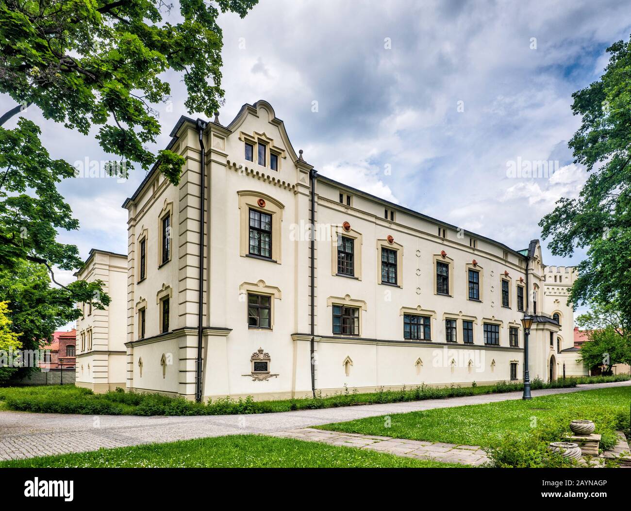 Altes Schloss im Gothic-Renaissance-Stil in Zywiec, Region Malopolska, Polen Stockfoto