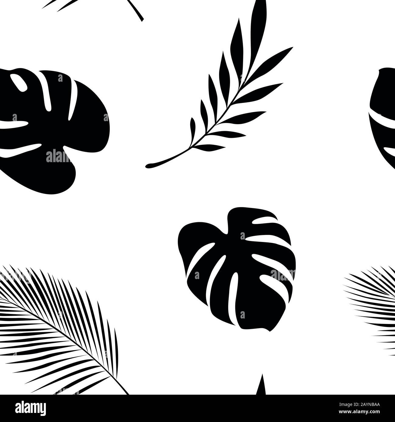 Nahtlose Muster palm leaf auf weißem Hintergrund Vektor-illustration EPS 10. Stock Vektor