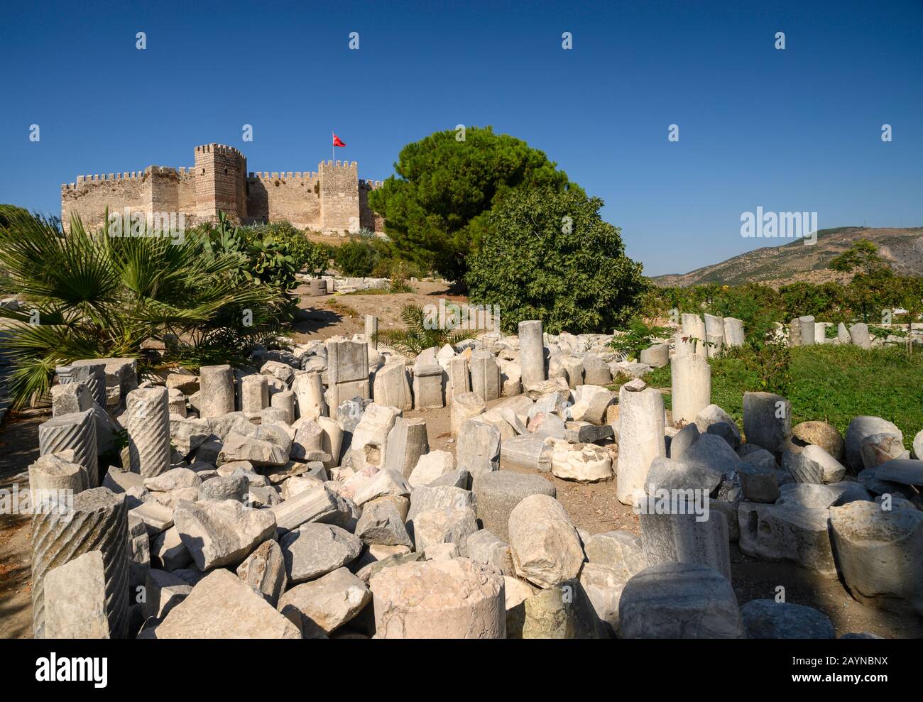 Festung Ayasuluk in der türkischen Provinz Izmir Stockfoto