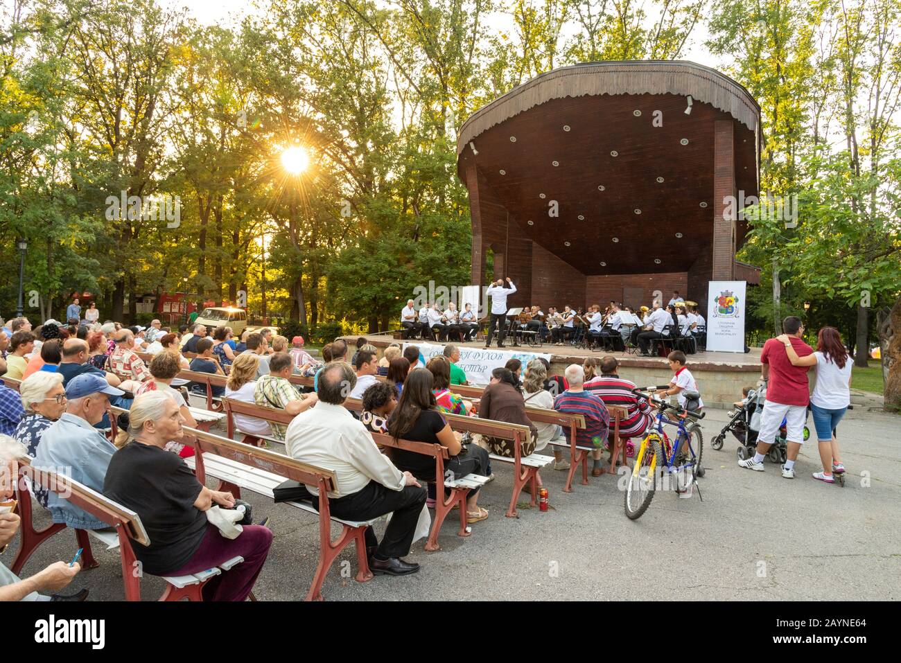 Kostenlose Klassik open Air Konzert im Park Borisova Gradina, Sofia, Bulgarien Stockfoto