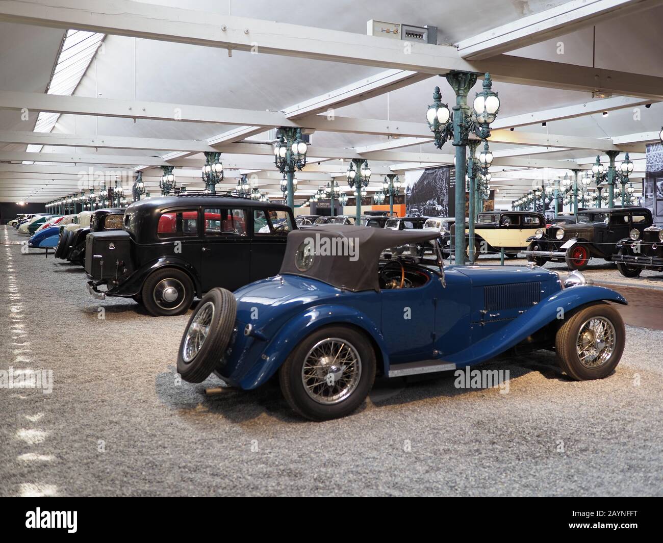 Blue Tracta Cabriolet Typ EI, produziert 1930 in der europäischen Stadt Mulhouse, Frankreich Stockfoto
