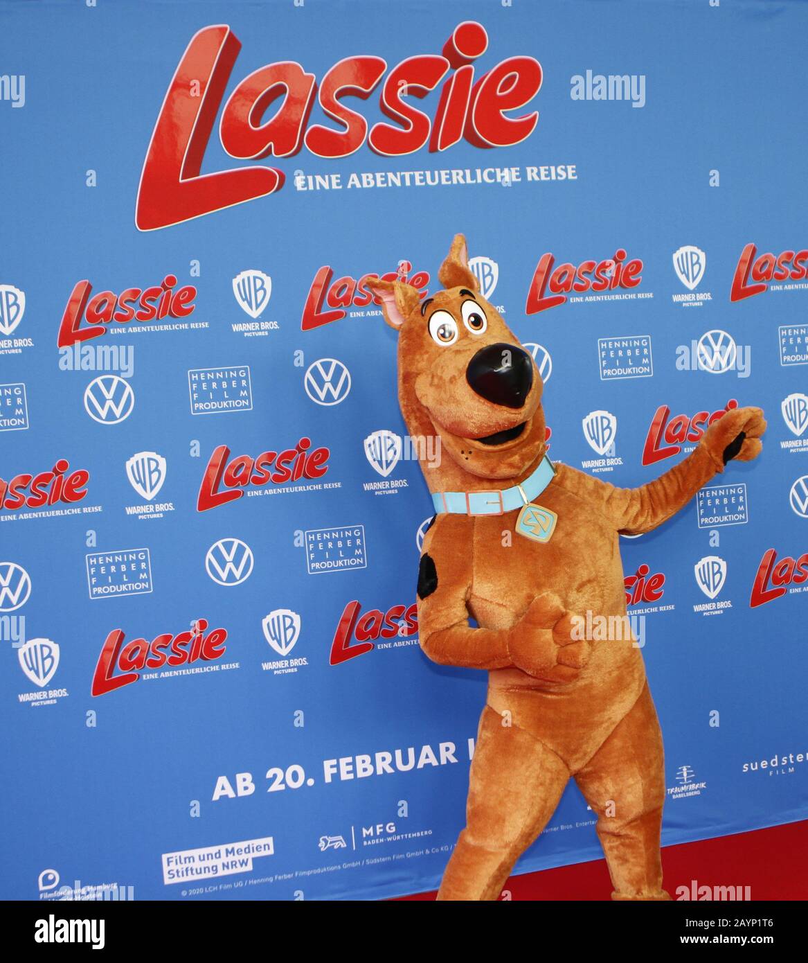 Berlin, Deutschland. Februar 2020. Berlin: Weltpremiere von LASSIE - EINE ABENTEUERREISE vor dem Zoopalast in Berlin in Anwesenheit des Regisseurs Hanno Olderdissen und der Schauspieler Nico Marischka, Bella Bading, Sebastian Bezzel, Anna Maria Mühe, Matthias Habich, Justus von Dohnányi, Christoph Letkowski, Johann von Bülow und Jana Pallaske (Foto von Simone Kuhlmey/Pacific Press) Credit: Pacific Press Agency/Alamy Live News Stockfoto