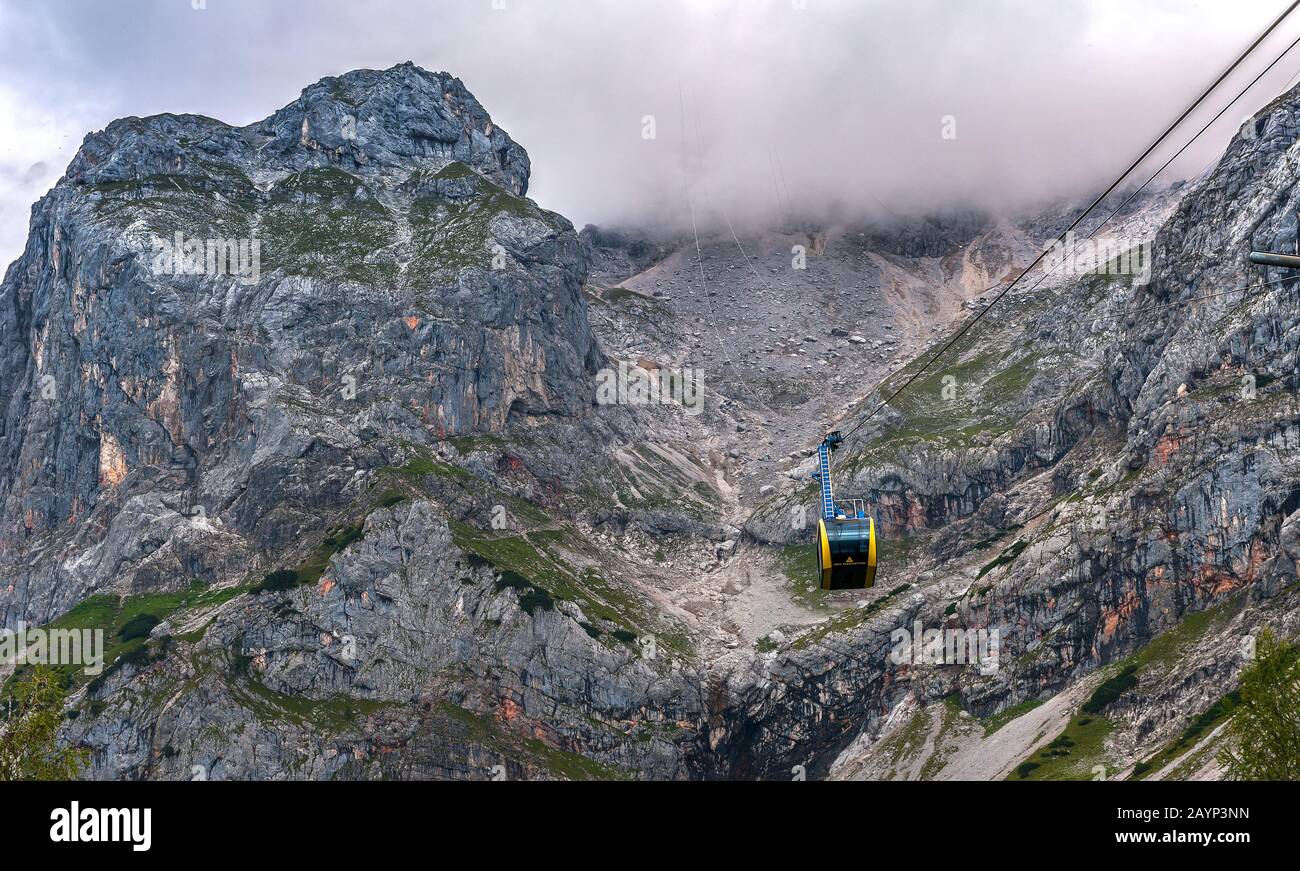 Seilbahn zum Dachsteingletscher. Österreich Stockfoto