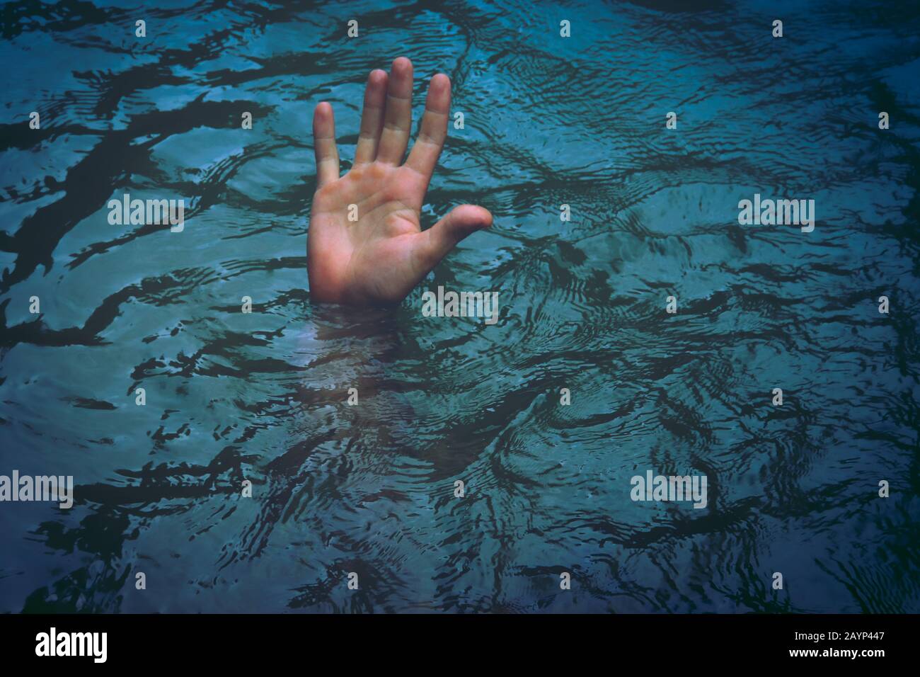 Konzeptfoto mit dem Konzept von Depression, psychische Gesundheitskrise, finanzielle Katastrophe und Versicherungen Stockfoto