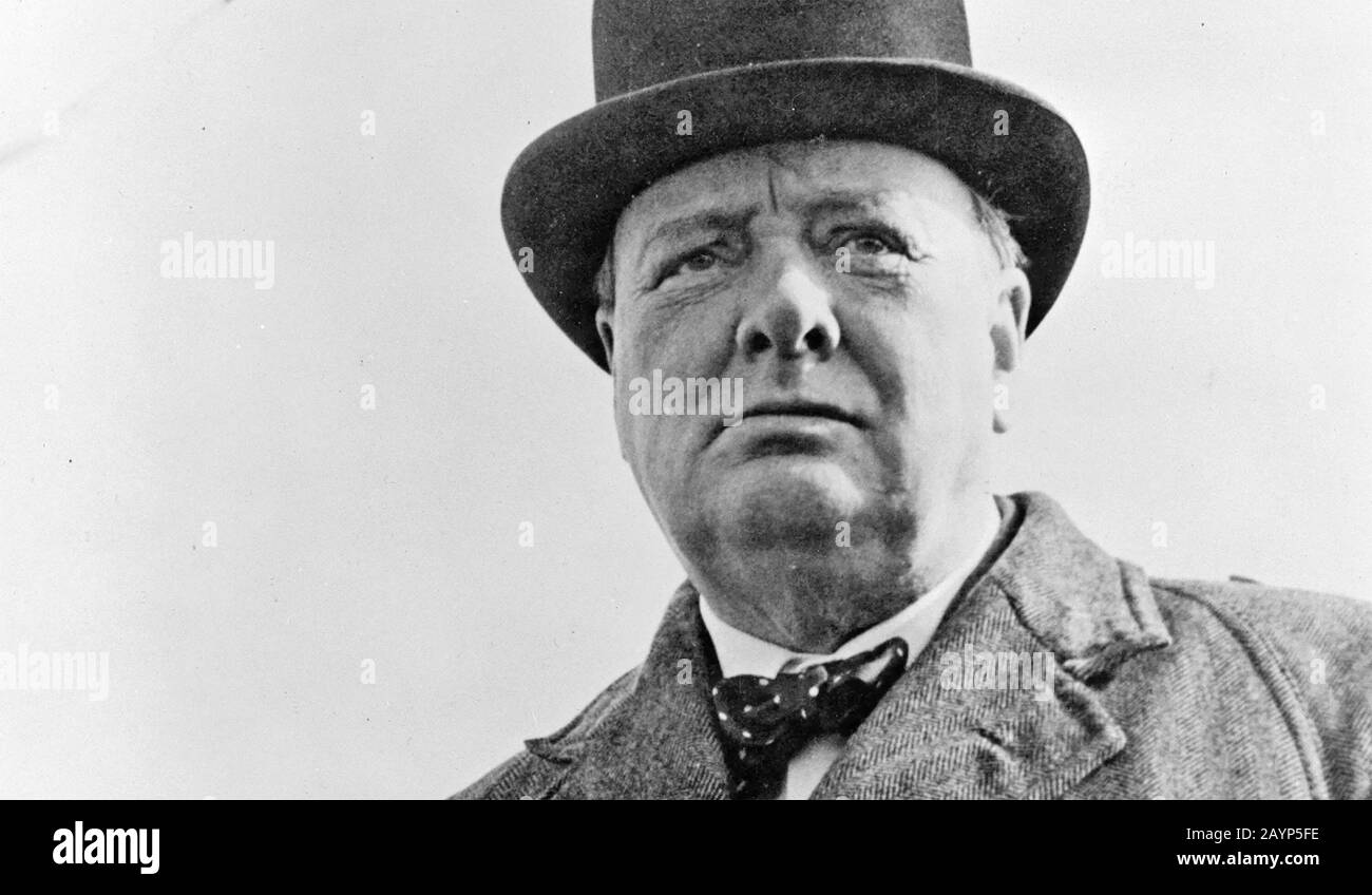 Winston CHURCHILL (1874-1965) britischer Staatsmann um 1940 Stockfoto