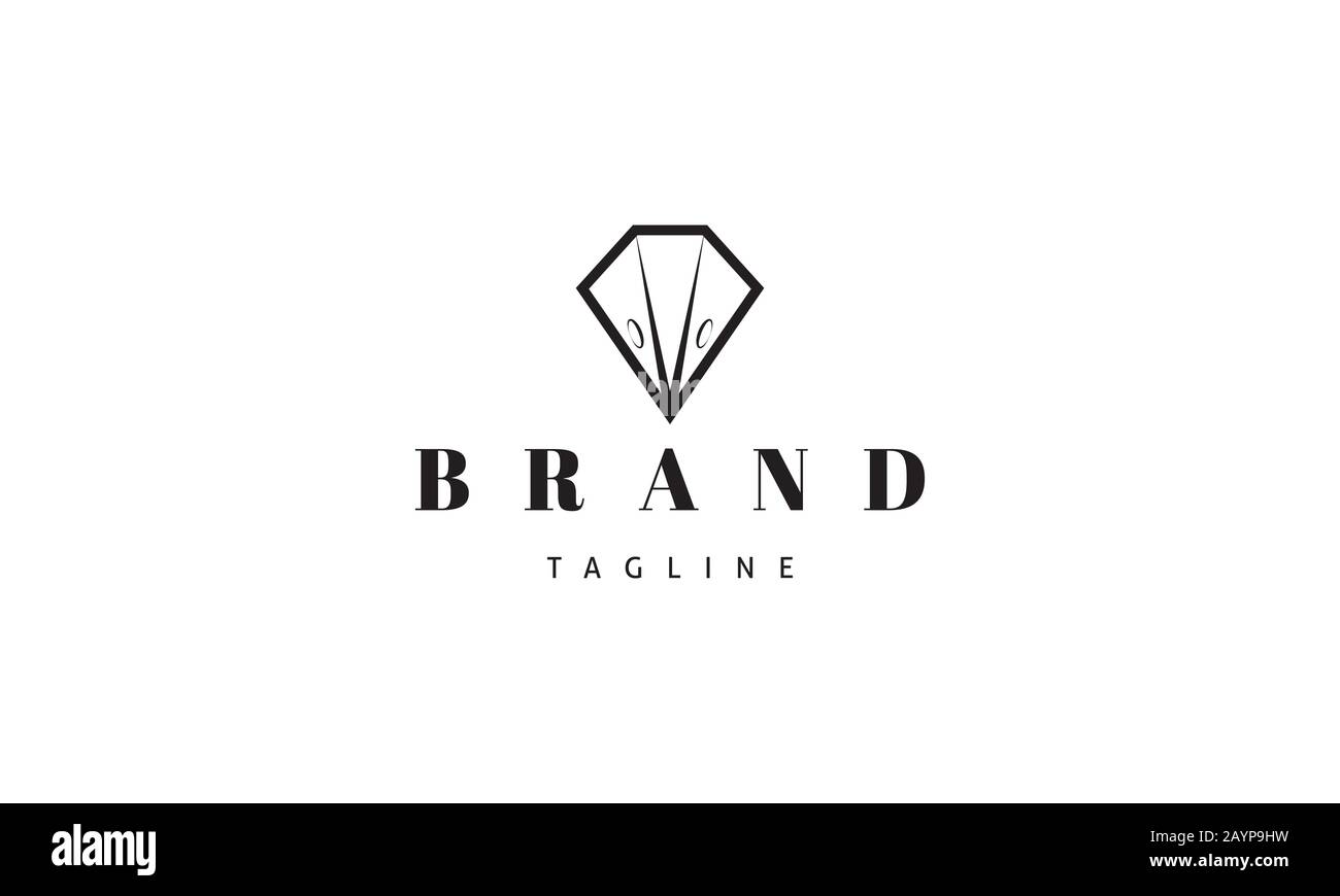 Vektorlogo, auf dem ein abstraktes Bild einer medizinischen Schutzmaske abgebildet ist. Stock Vektor