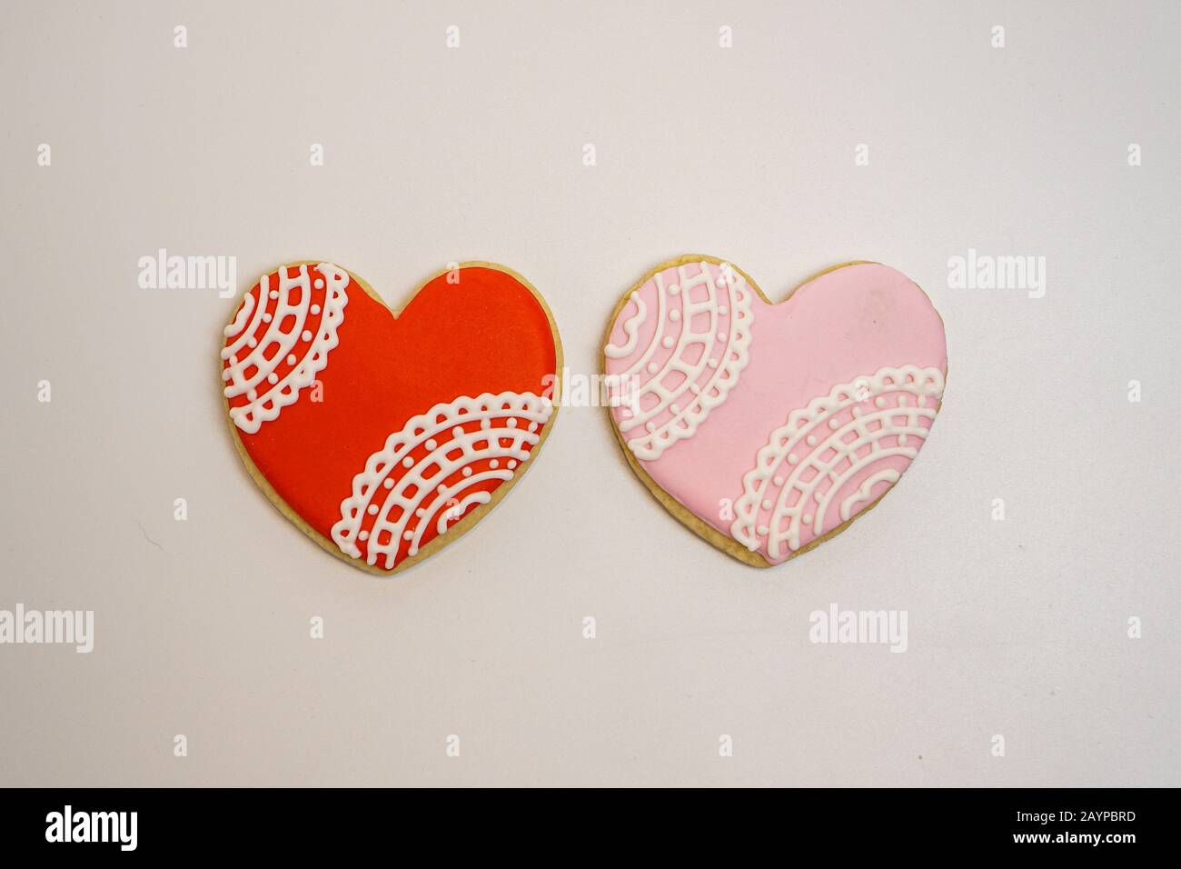 Herzförmige Zuckerplätzchen Stockfoto
