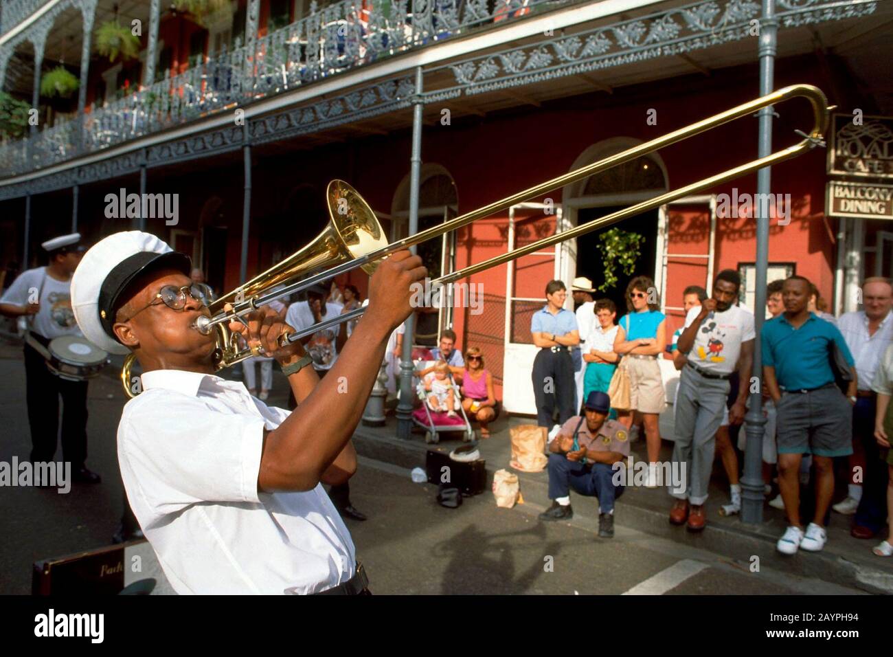 New Orleans, Louisiana: Jazzband auf der Bourbon Street. ©Bob Daemmrich Stockfoto