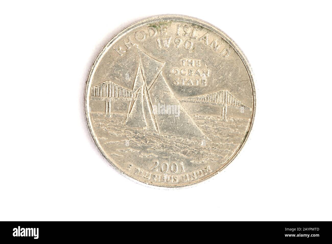 Rhode Island Quarter Stockfoto