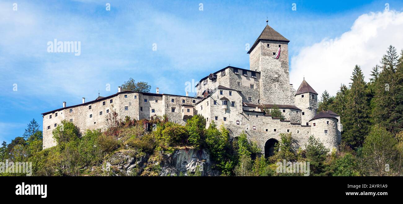 Schloss Taufers aus Sand in Taufers in Südtirol Italien Stockfoto