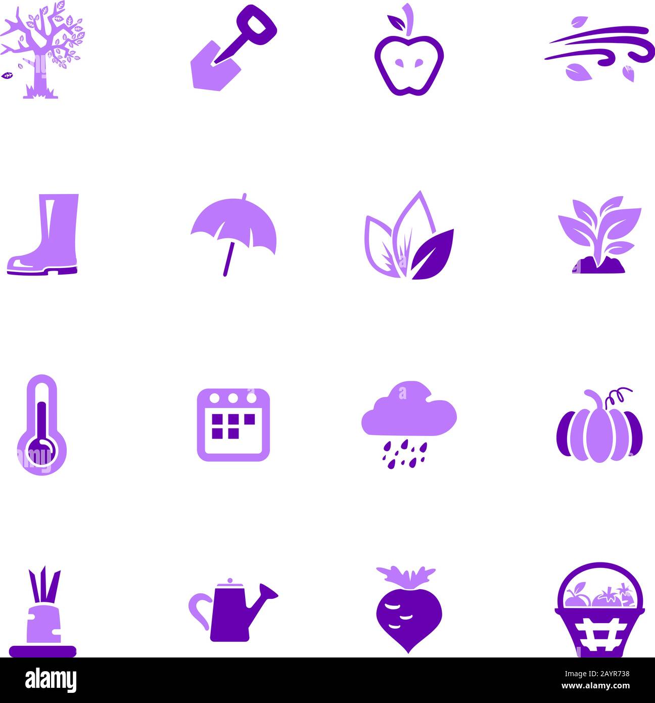 Herbst Symbole gesetzt Stock Vektor