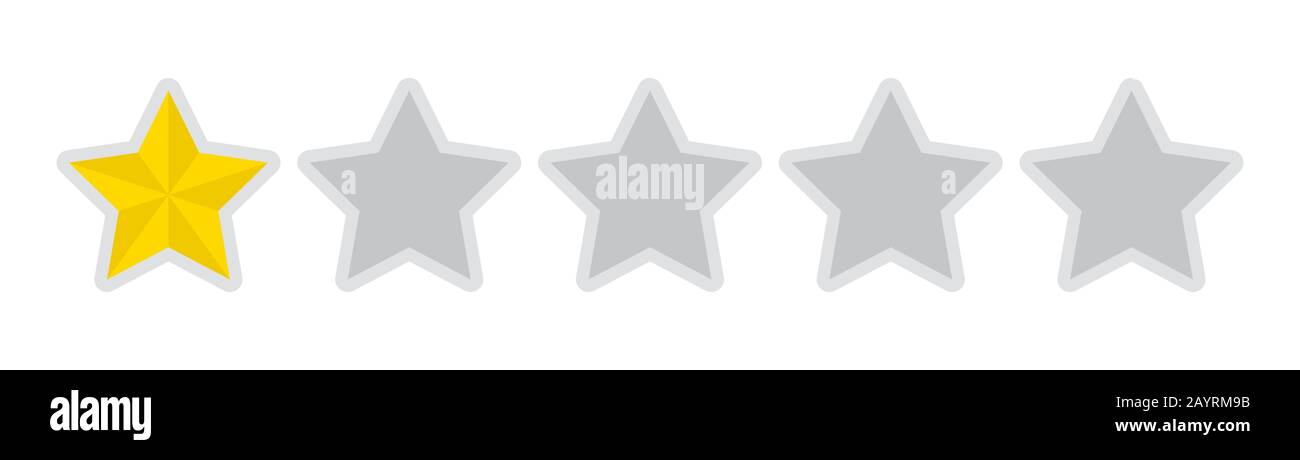 Symbol für die Bewertung mit fünf Sternen (1) Stock Vektor