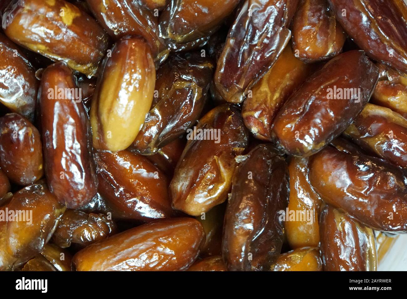 Viele zusammengeteilte Daten - eine gesunde Auswahl an Snacks Stockfoto