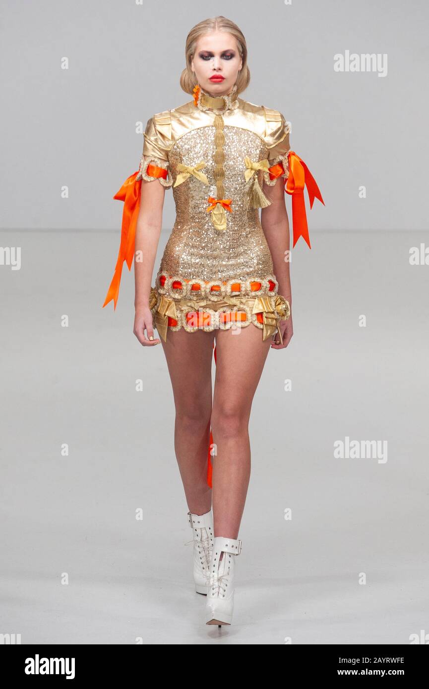 PAM Hogg AW20 Catwalk Show während der London Fashion Week bei Fashion Scout, Victoria House, London, Großbritannien. Credit: Antony Nettle/Alamy Live News Stockfoto