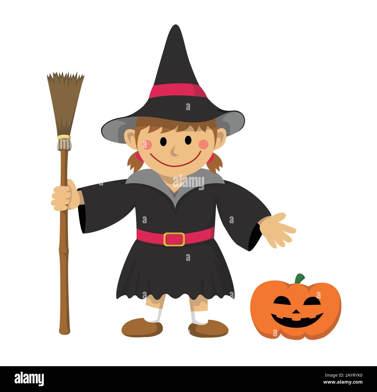 Halloween Kostüm Kinder Illustration Stock Vektor