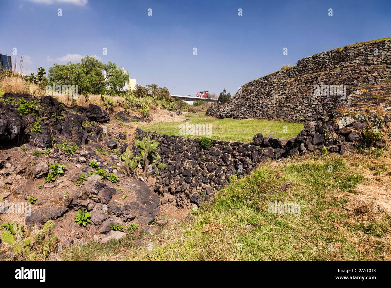Cuicuilco, archäologische Stätte mesoamerikanischer Mittel- und Spätprägenden, Vorort von Mexiko-Stadt, Mexiko, Mittelamerika Stockfoto