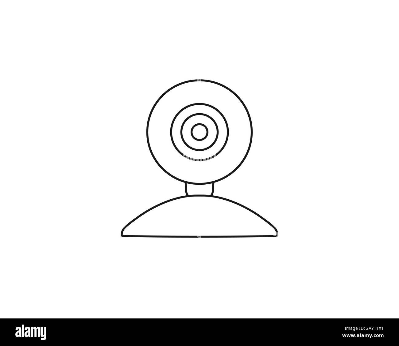 Kamera, Webcam-Symbol. Vektorgrafiken, flaches Design. Stock Vektor