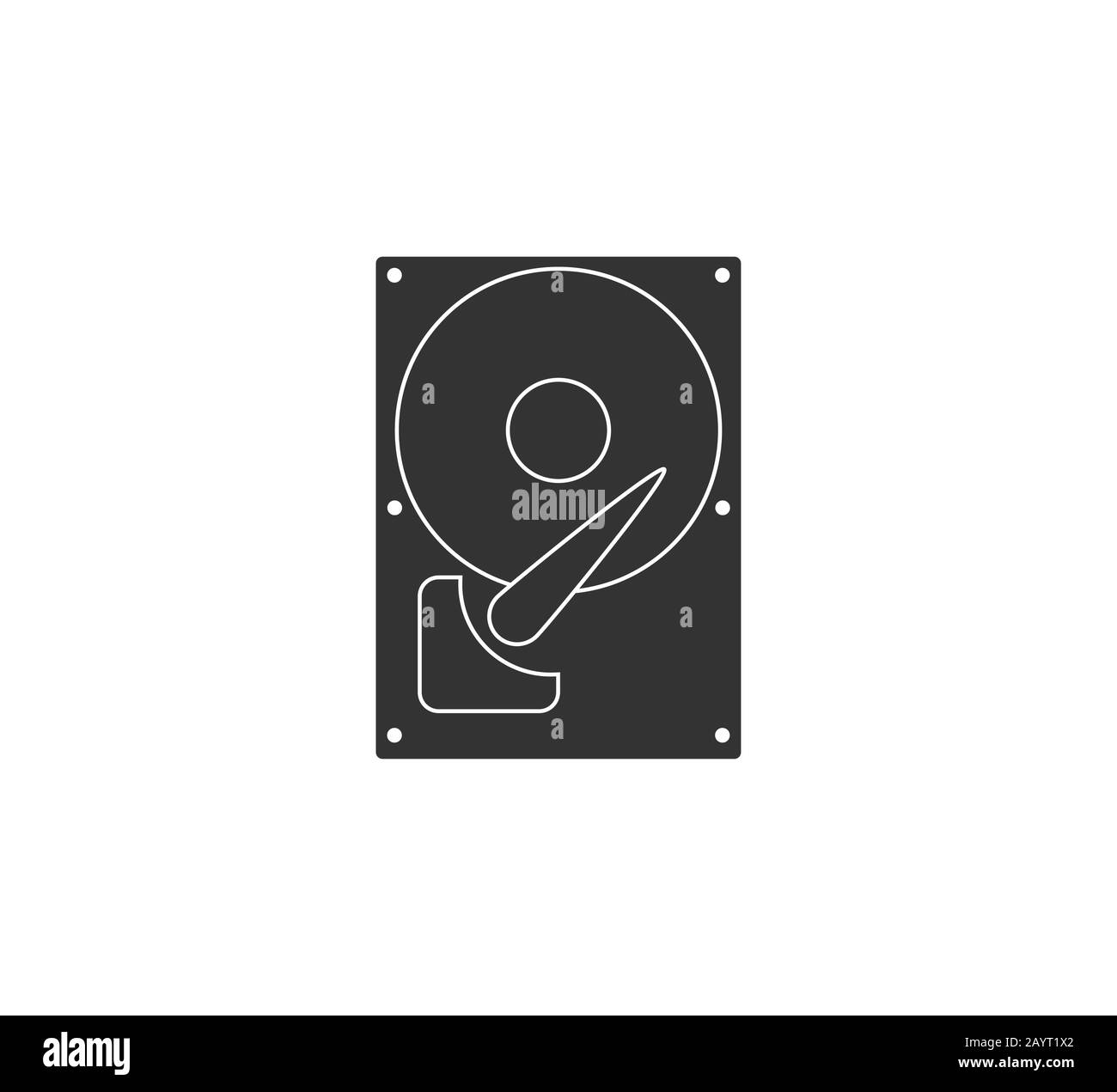 Festplattensymbol. Vektorgrafiken, flaches Design. Stock Vektor