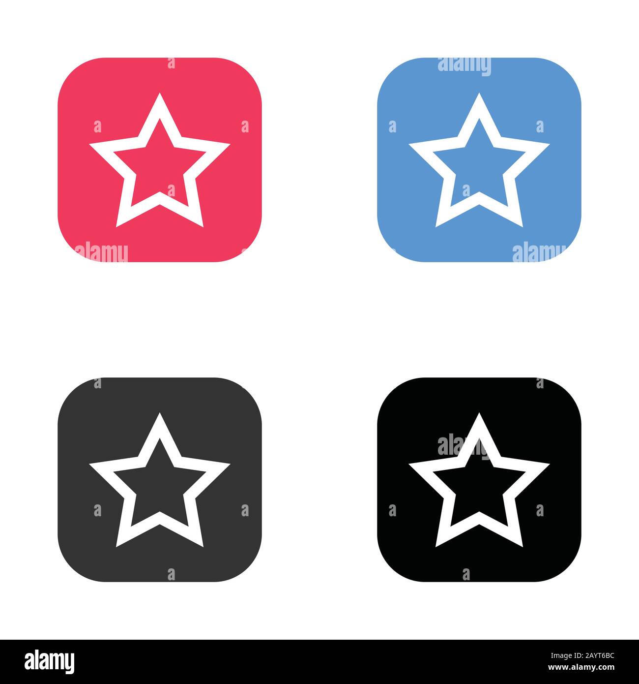 Symbol für sternbezogene Glyphe, Symbol für Rang. Bevorzugtes Zeichen Stock Vektor