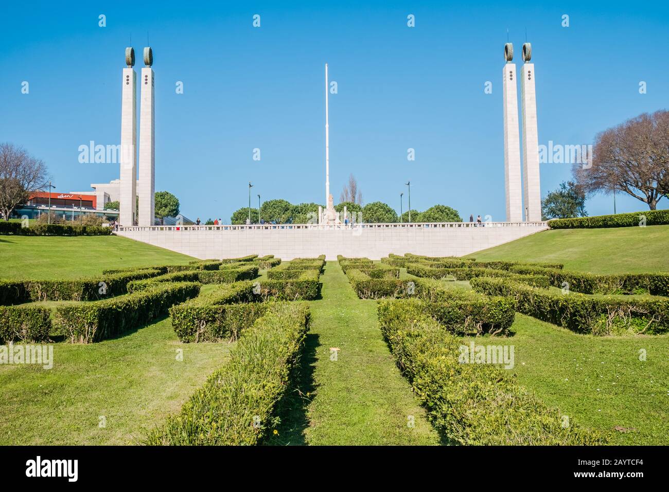 Der Park Eduardo VII ist ein großer städtischer Stadtpark mit Panoramablick auf Lissabon Portugal Europa Stockfoto
