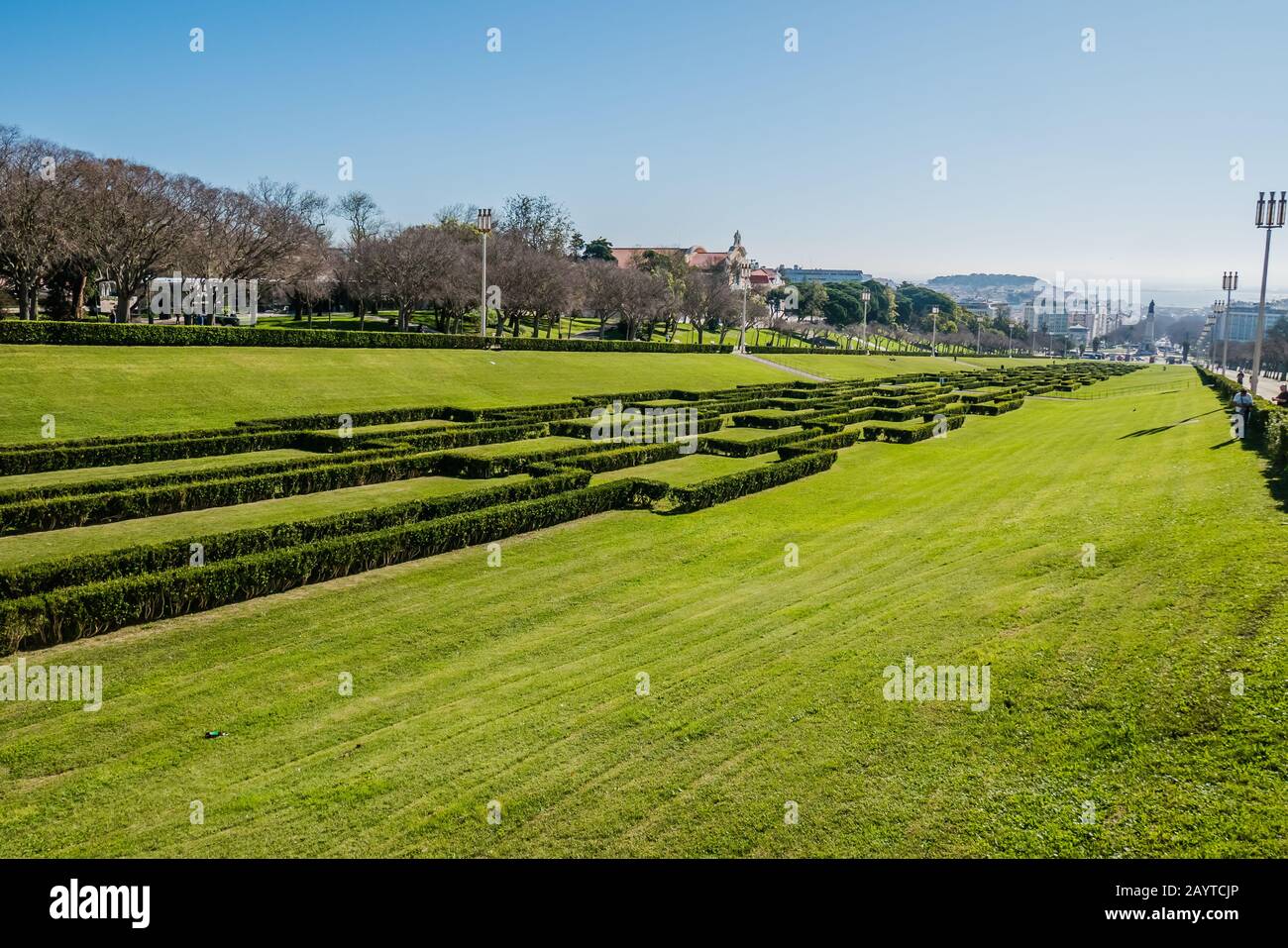 Der Park Eduardo VII ist ein großer städtischer Stadtpark mit Panoramablick auf Lissabon Portugal Europa Stockfoto