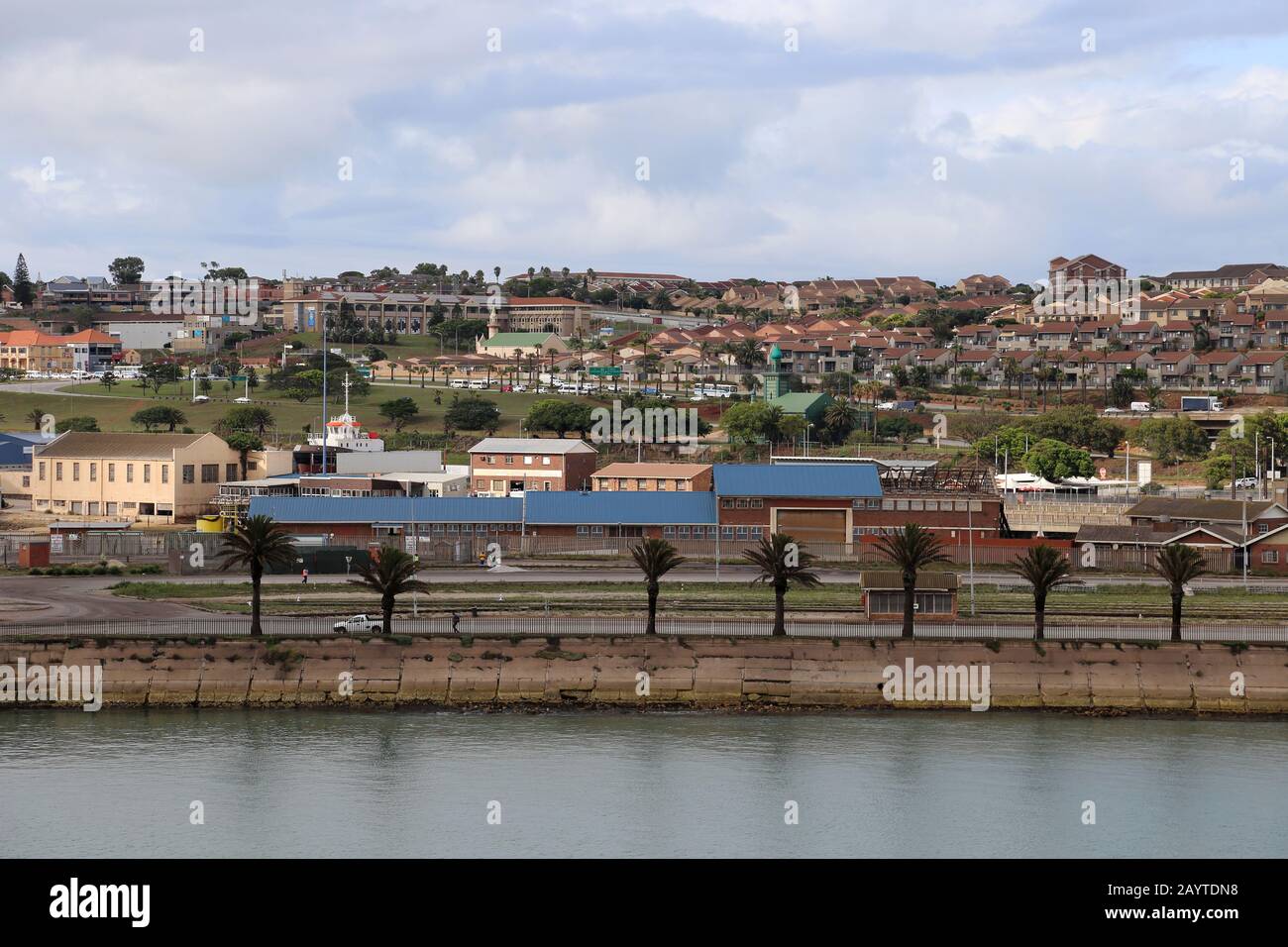 Port Elizabeth, vom Hafen aus gesehen, Nelson Mandela Bay, Eastern Cape Province, Südafrika, Afrika Stockfoto