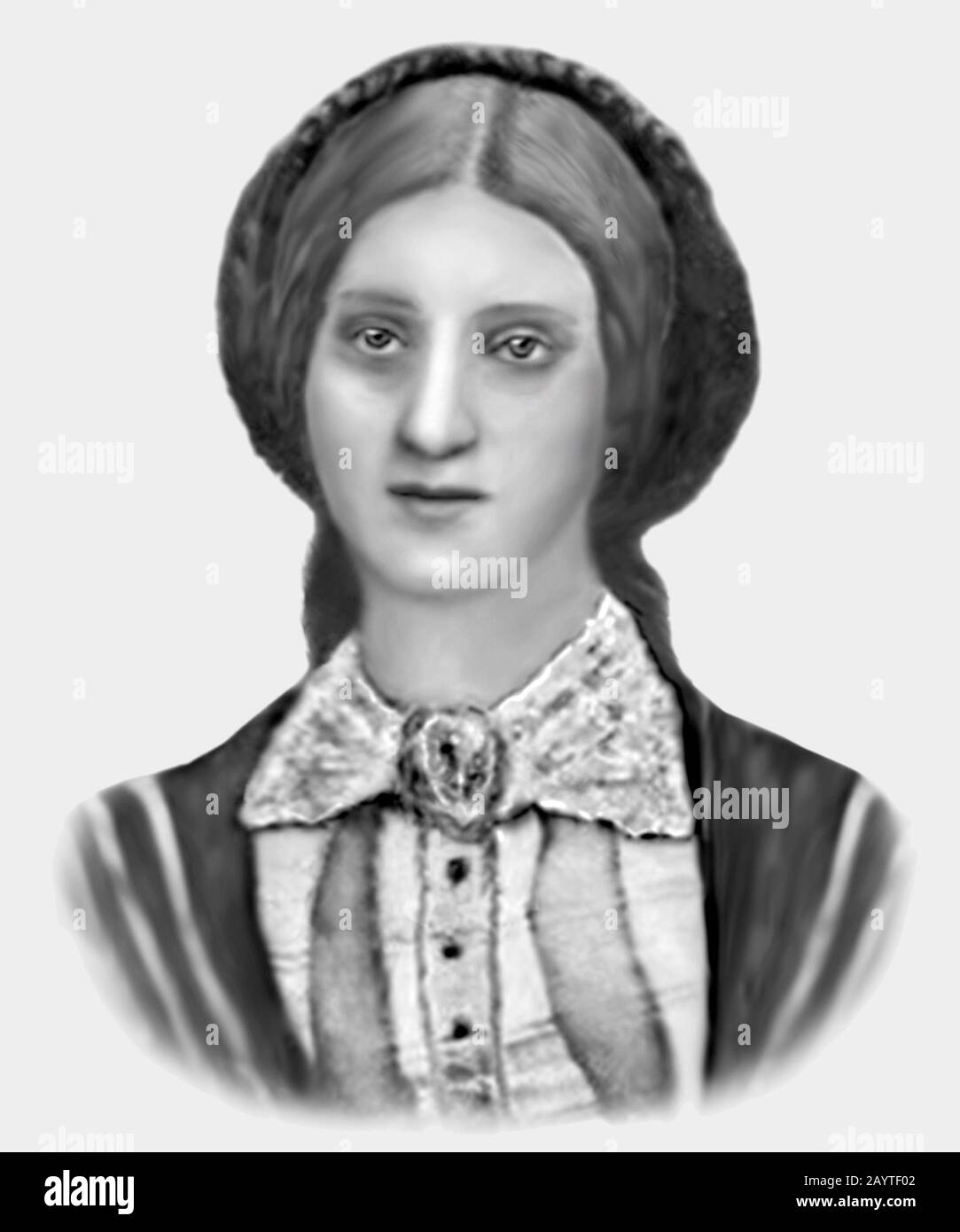 Die englische Journalistin "Writer Artists" (Künstlereindruck) von "Isella Mary Beeton" (1865) aus dem Jahre 182 basiert auf einem früheren Bild Stockfoto