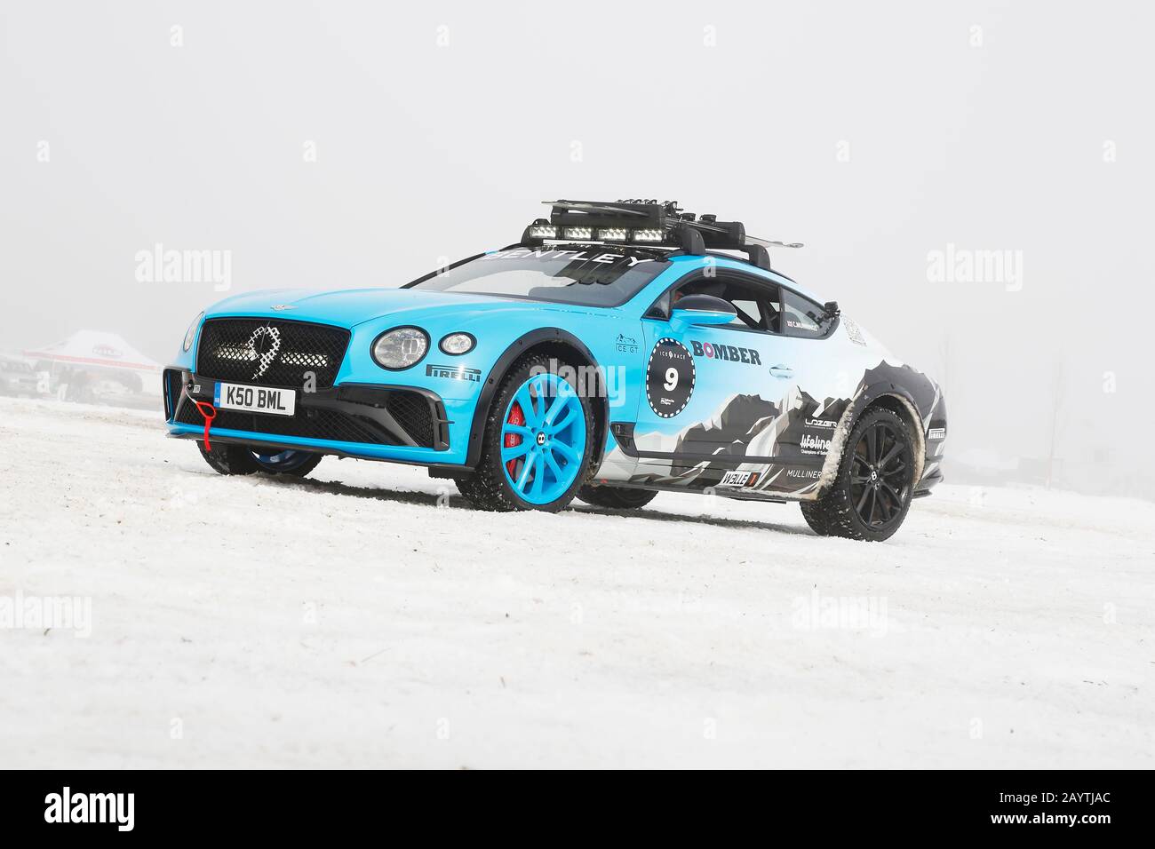GP Ice Race 2020, Bentley Continental GT Ice Race Sonderversion, Zell am See, Österreich Stockfoto