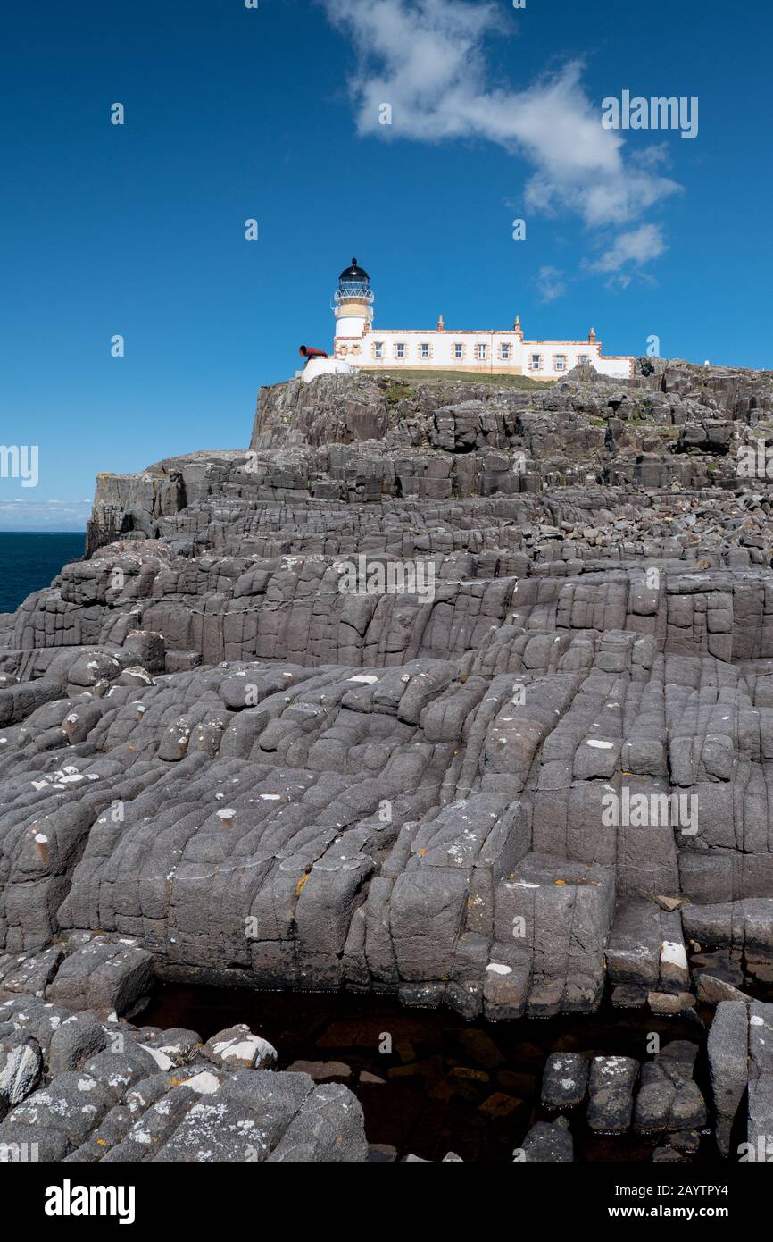 Neist Point Lighthouse, Die Insel Skye, Schottland, Großbritannien. Stockfoto