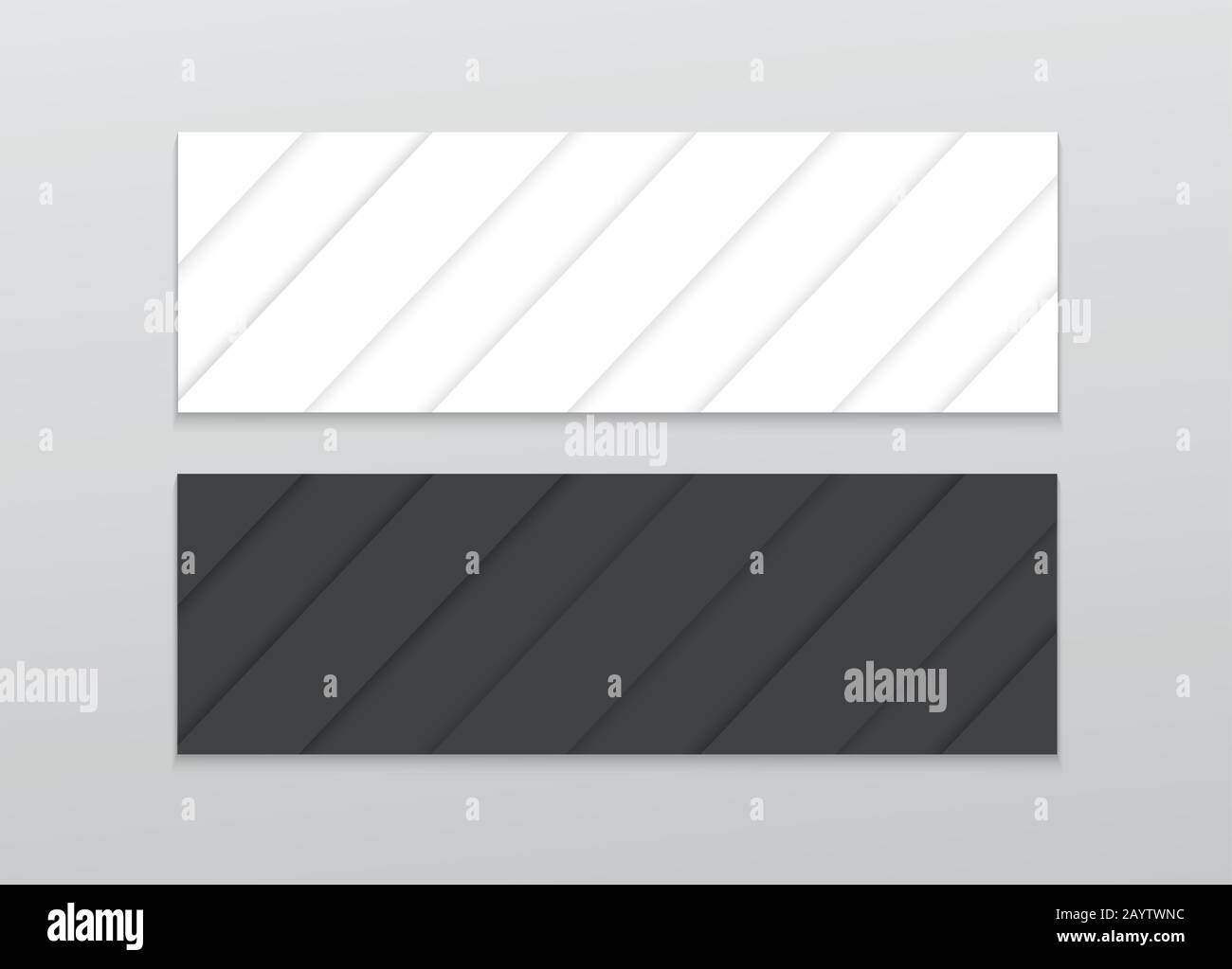 Horizontales, schwarz-weißes Strich-Desing-Banner Stock Vektor