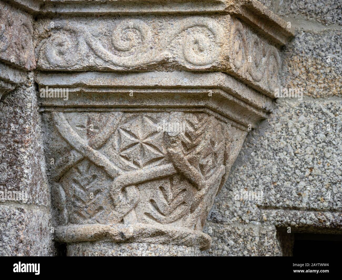 Monasterio de San Juan de Caaveiro, parque Natural Fragas del Eume? Provincia de La Coruña, Galicien, Spanien. Stockfoto