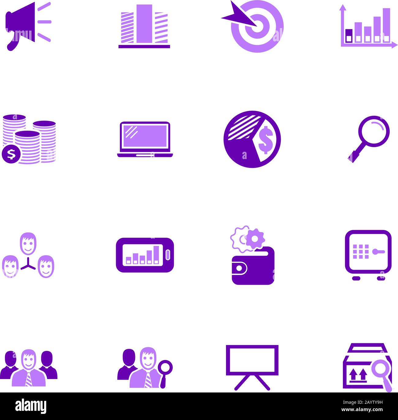 Marketing Icons set Stock Vektor