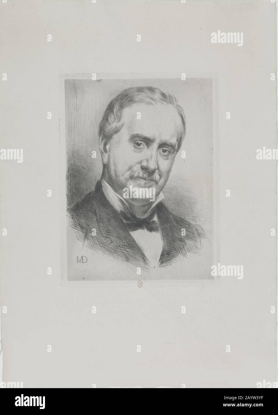 Porträt von Paul Durand-Ruel (1831-1922). Museum: Private SAMMLUNG. AUTOR: MARCELLIN-GILBERT DESBOUTIN. Stockfoto