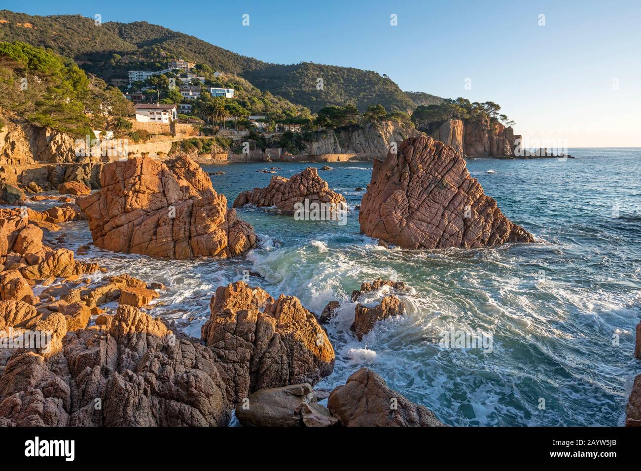 CALA CANYET SANTA CRISTINA D'ARO COSTA BRAVA GERONA KATALONIEN SPANIEN Stockfoto