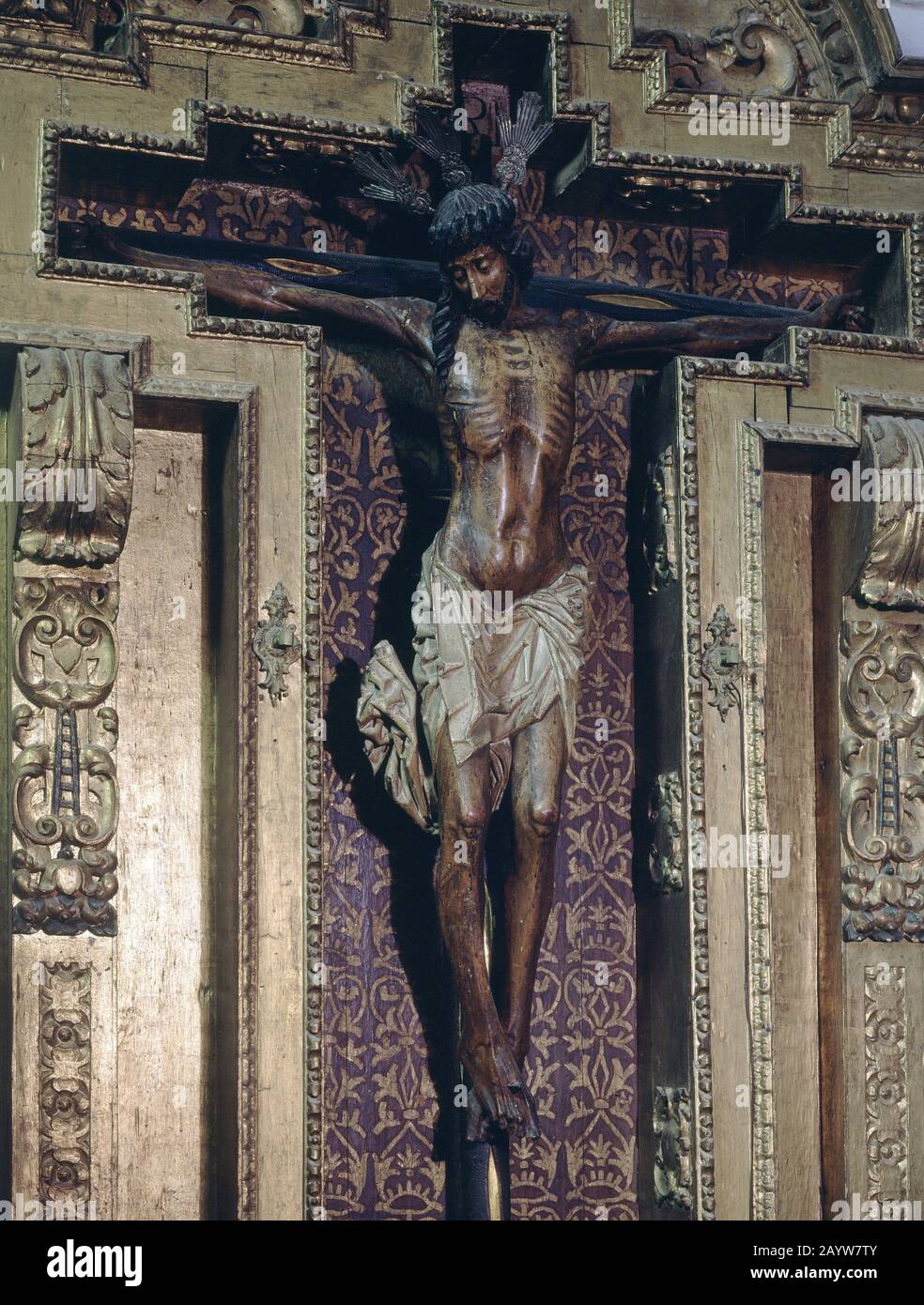 EL CRISTO DEL BUEN FIN - 1505. Autor: Millan PEDRO. ORT: IGLESIA DE LA CONSOLACION. EL PEDROSO. Sevilla. Stockfoto