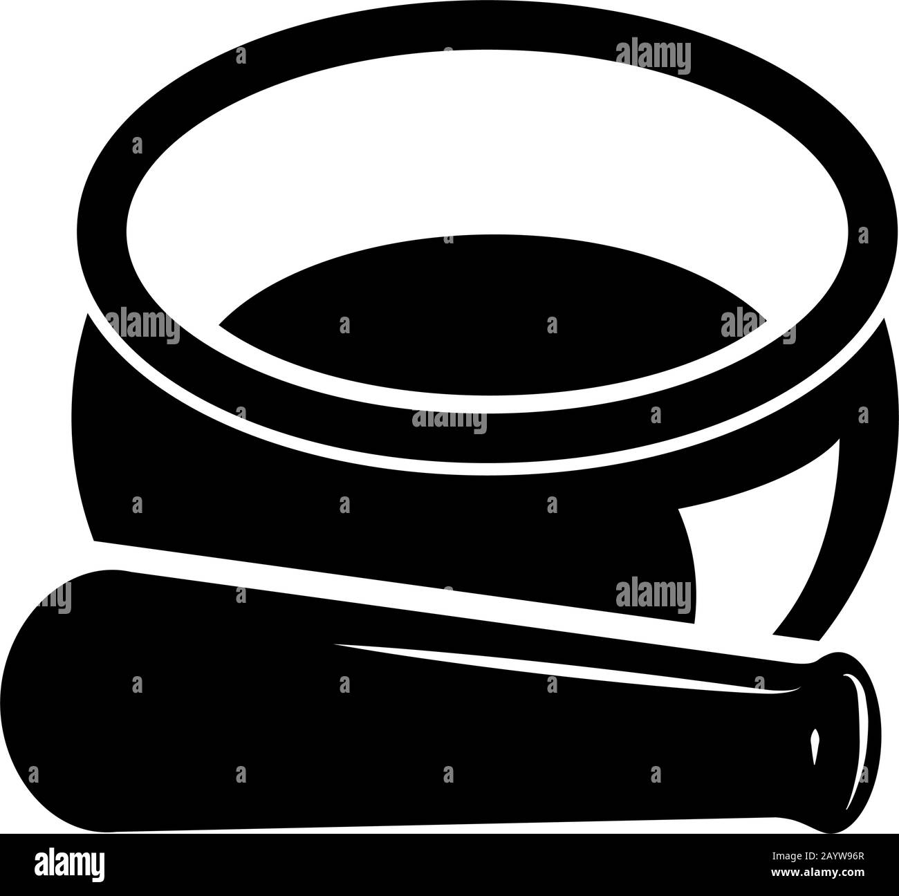 Mörser und Stößel Stock Vektor