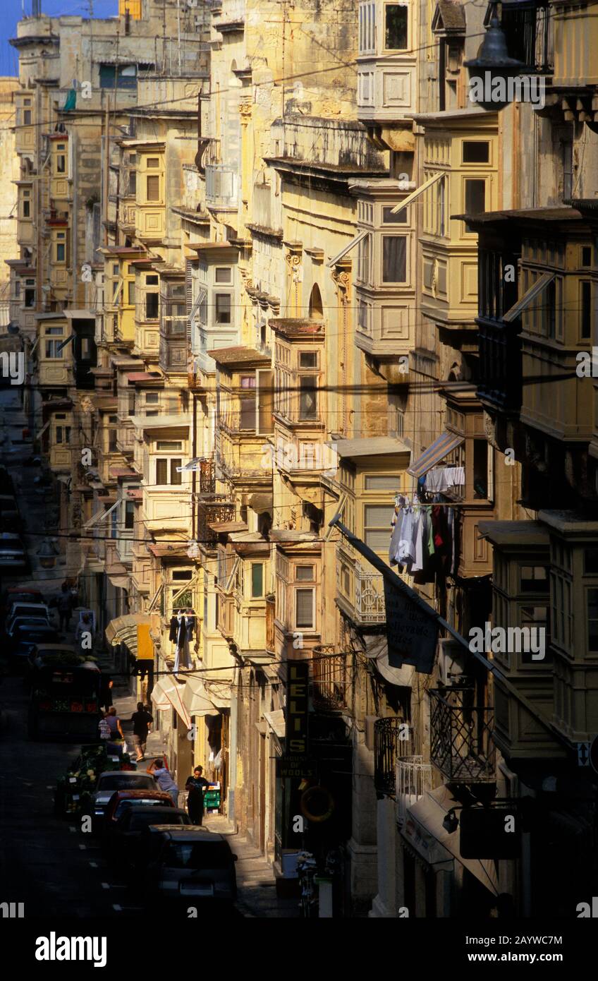 St. Pauls Street, Valetta, Malta Stockfoto