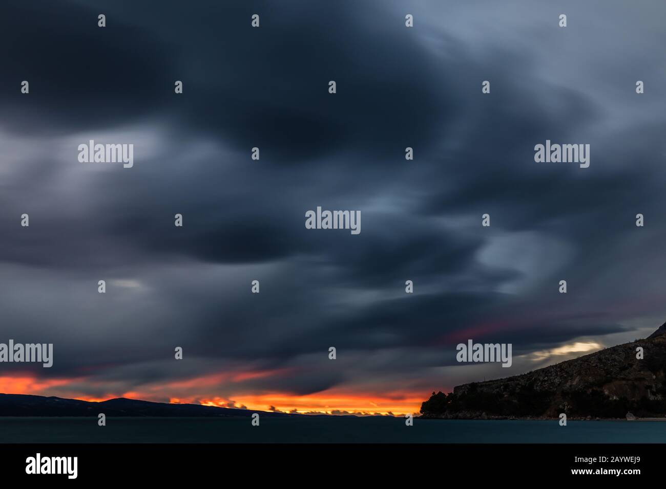 Sonnenuntergang in Dalmatien, Kroatien Stockfoto