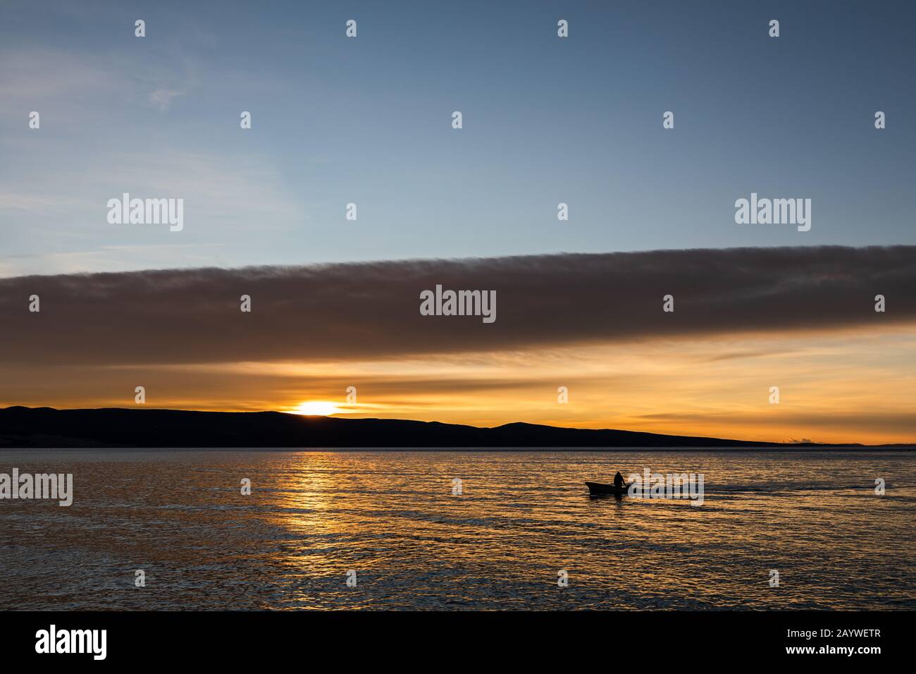 Sonnenuntergang in Dalmatien, Kroatien Stockfoto