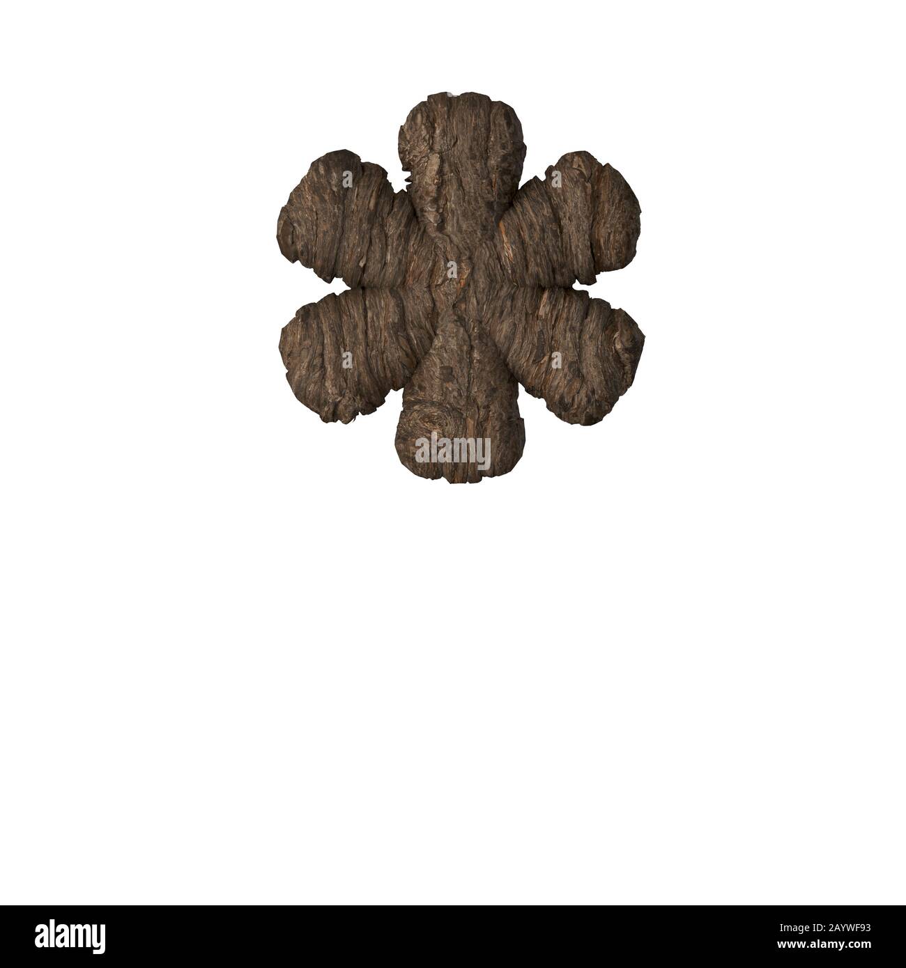 Bark Letter * - 3D-Abbildung Stockfoto
