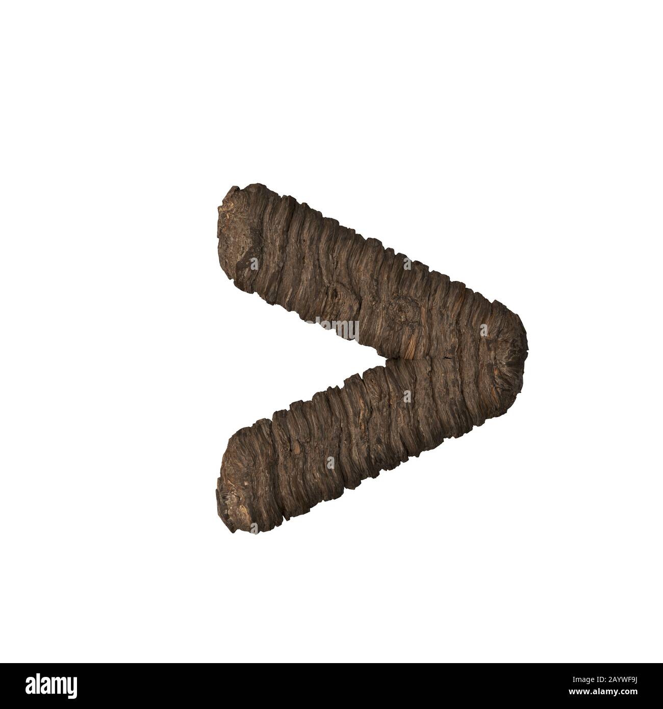 Bark Letter < - 3D-Abbildung Stockfoto
