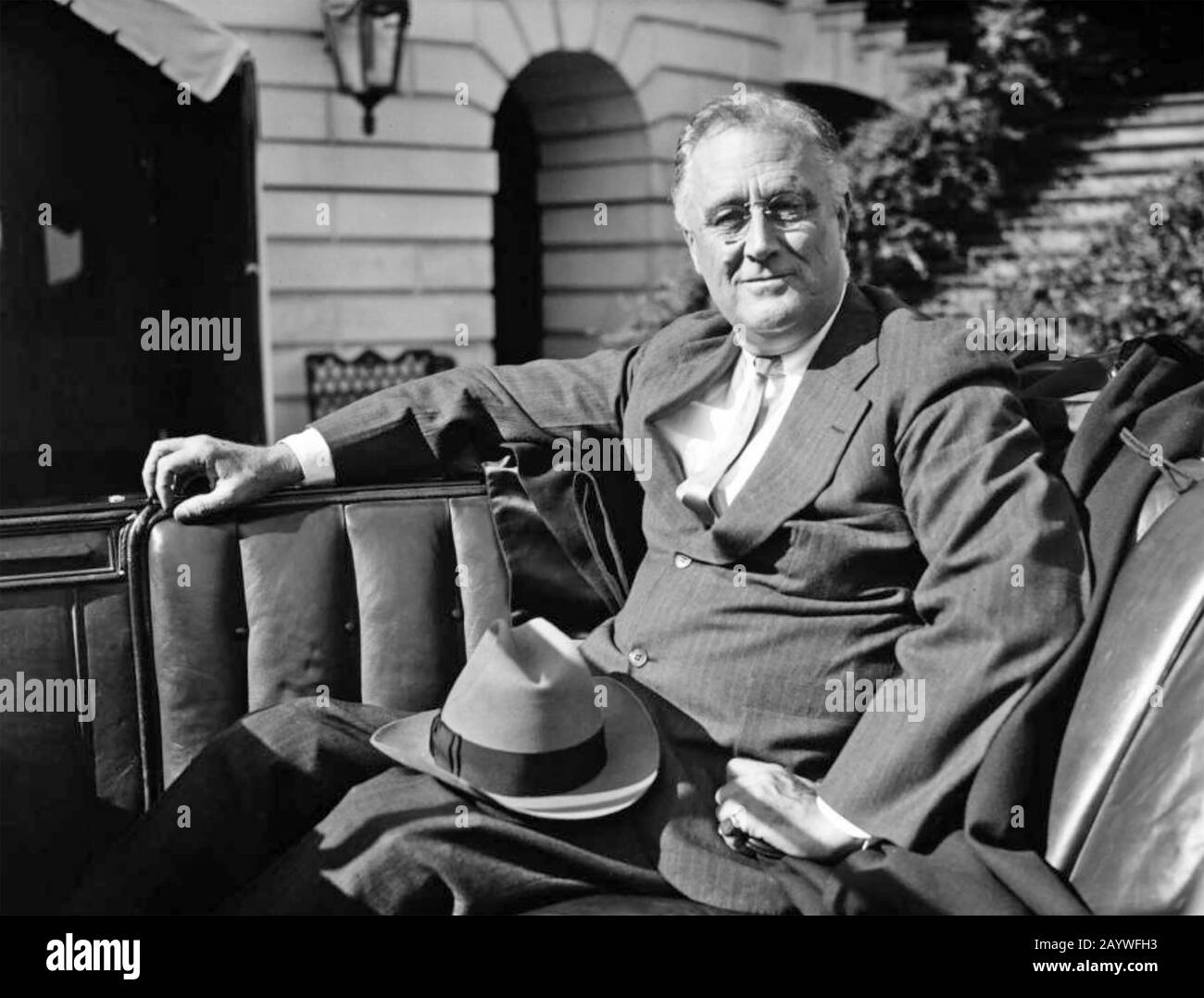 Franklin D. ROOSEVELT (1882-1945) amerikanischer Staatsmann als Präsident etwa 1935 Stockfoto