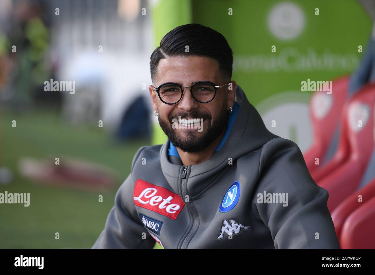 Lorenzo insigne Kapitän von neapel während Cagliari gegen Neapel, Cagliari, Italien, 16. Februar 2020, Fußball-Italien Serie A Stockfoto