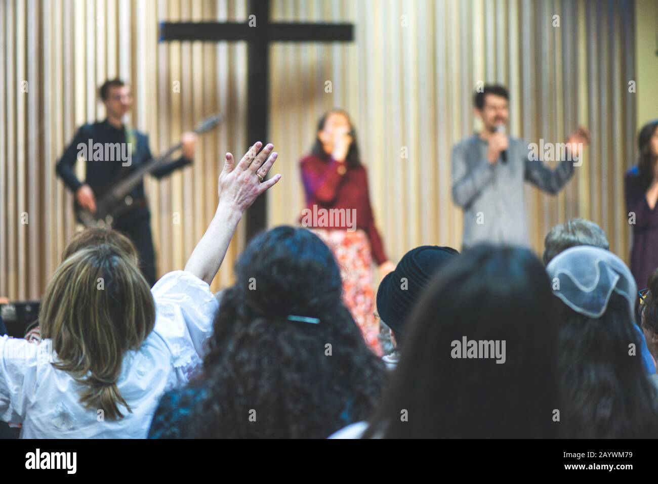 Christliche Gemeinde Gottesdienst gemeinsam Gott Stockfoto