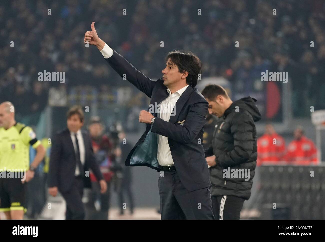 Simone inzaghi während des Fußballspiels SS Lazio gegen den FC Internazionale, Roma, Italien, 16. Februar 2020, Fußball in der italienischen Serie A Stockfoto Simone inzaghi während des Fußballspiels SS Lazio gegen den FC Internazionale, Roma, Italien, 16. Februar 2020, Fußball in der italienischen Serie A Stockfoto