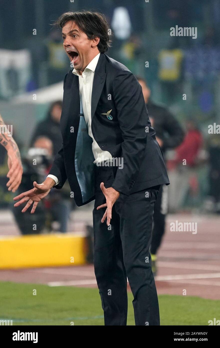 Simone inzaghi während des Fußballspiels SS Lazio gegen den FC Internazionale, Roma, Italien, 16. Februar 2020, Fußball in der italienischen Serie A Stockfoto Simone inzaghi während des Fußballspiels SS Lazio gegen den FC Internazionale, Roma, Italien, 16. Februar 2020, Fußball in der italienischen Serie A Stockfoto