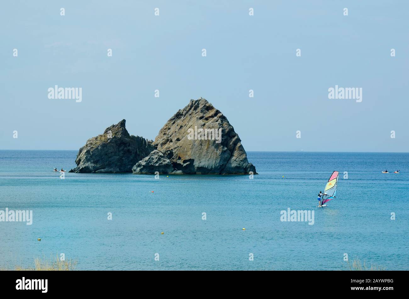 Griechenland, Insel Lemnos, verschiedene Arten von Wassersport Stockfoto