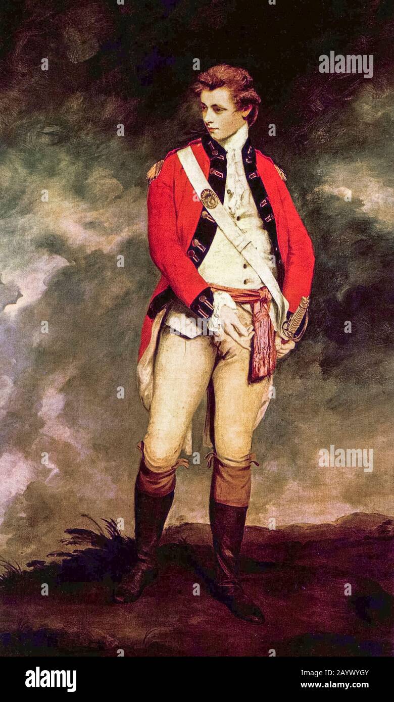 Sir Joshua Reynolds, Kapitän John Hayes St Leger (Gutaussehender Jack), Porträtgemälde, 278 Stockfoto