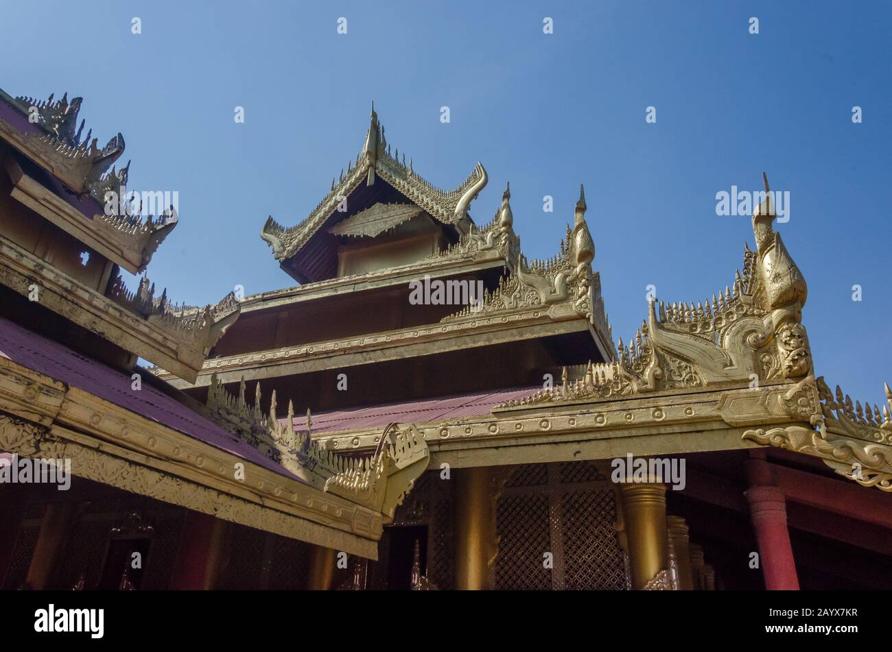 Mandalay Palast, Mandalay, Myanmar Stockfoto