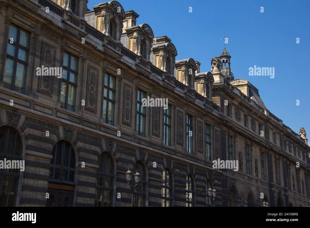 Nordfassade des Louvre Stockfoto